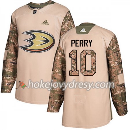 Pánské Hokejový Dres Anaheim Ducks Corey Perry 10 Adidas 2017-2018 Camo Veterans Day Practice Authentic